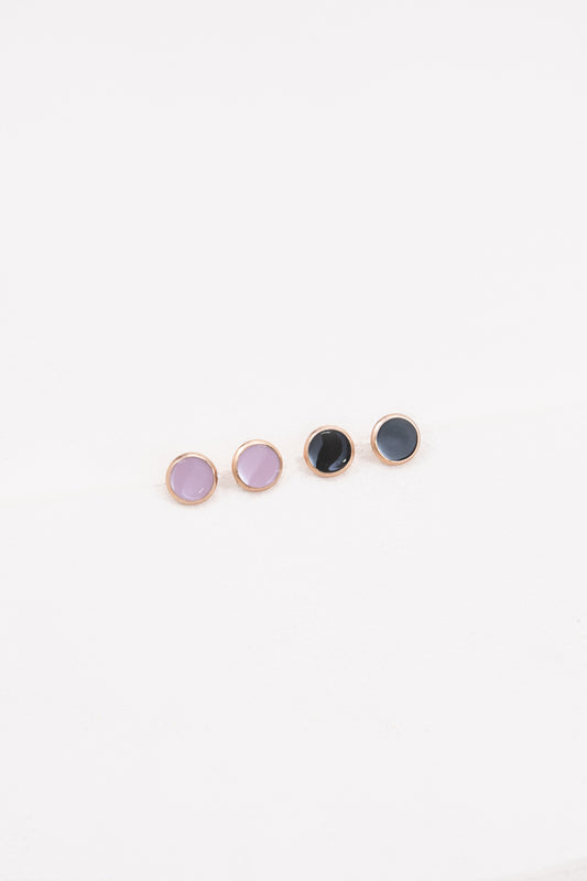 10mm Palette Earrings (14K Rose Gold)