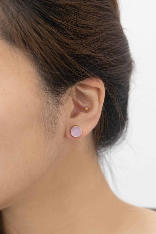 10mm Palette Earrings (14K Rose Gold)