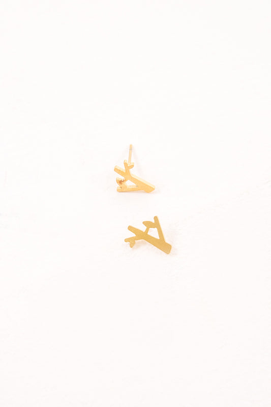 Tree Cut Earrings (14K)