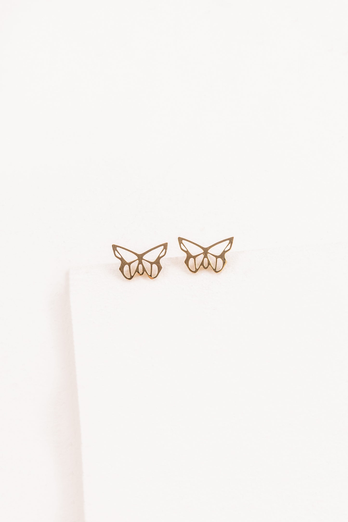 Butterfly Outline Earrings (14K)