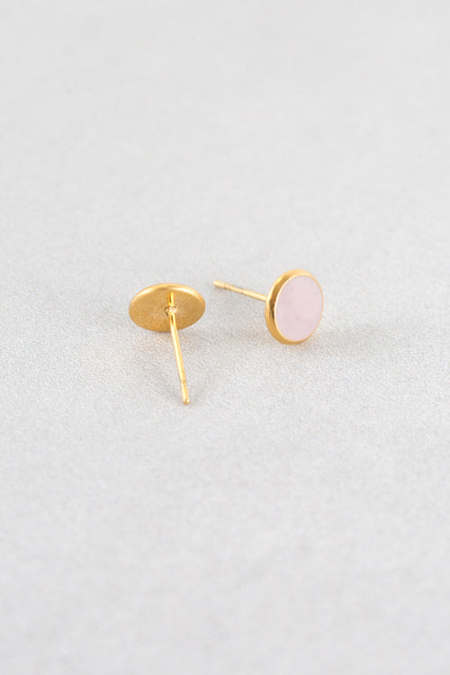8mm Palette Earrings | Mauve (14K)