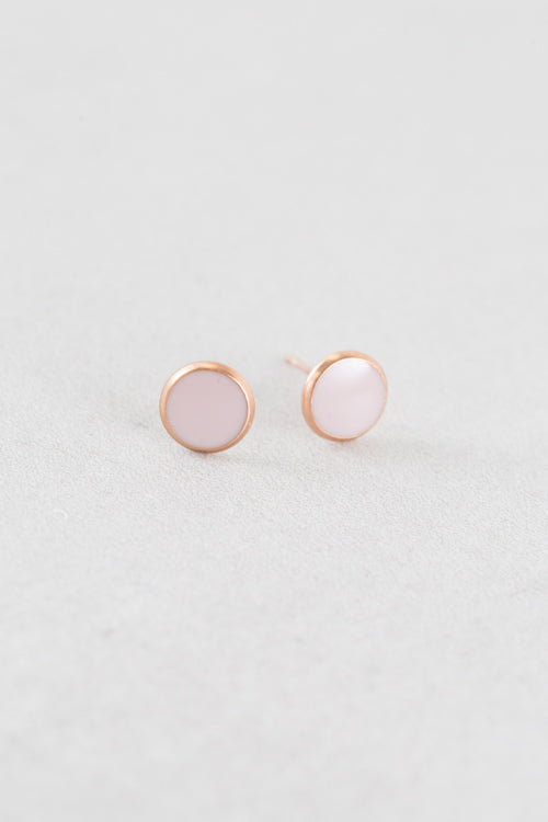 8mm Palette Earrings | Mauve (14K)