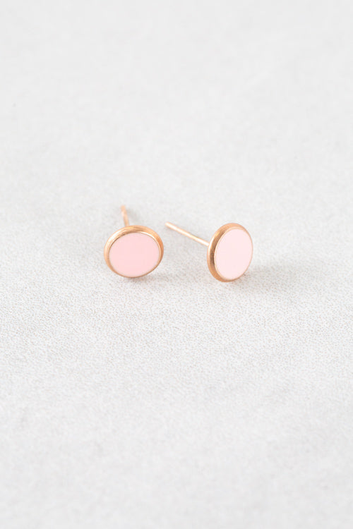 8mm Palette Earrings | Pink (14K)