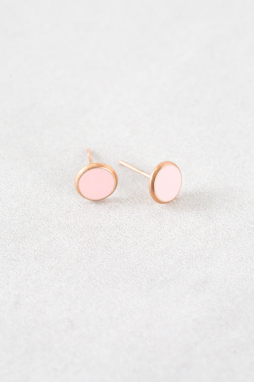 8mm Palette Earrings | Pink (14K)