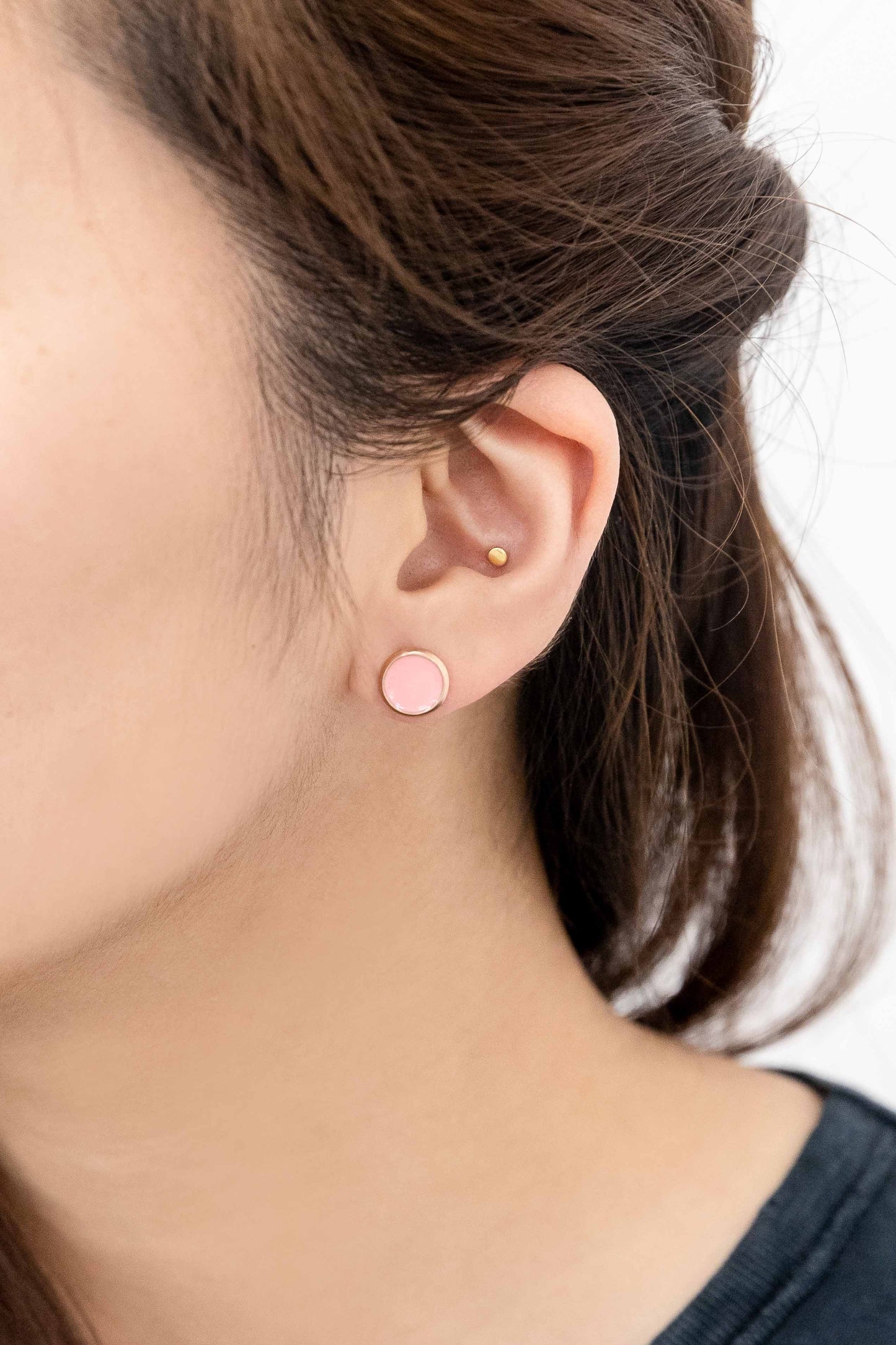 10mm Palette Earrings | Bubble Gum Pink (14K)