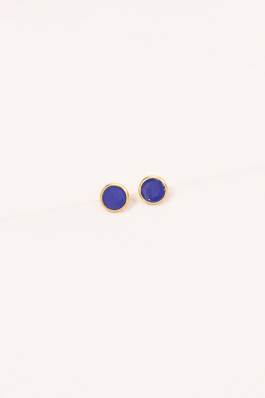 10mm Palette Earrings | Royal Blue (14K)
