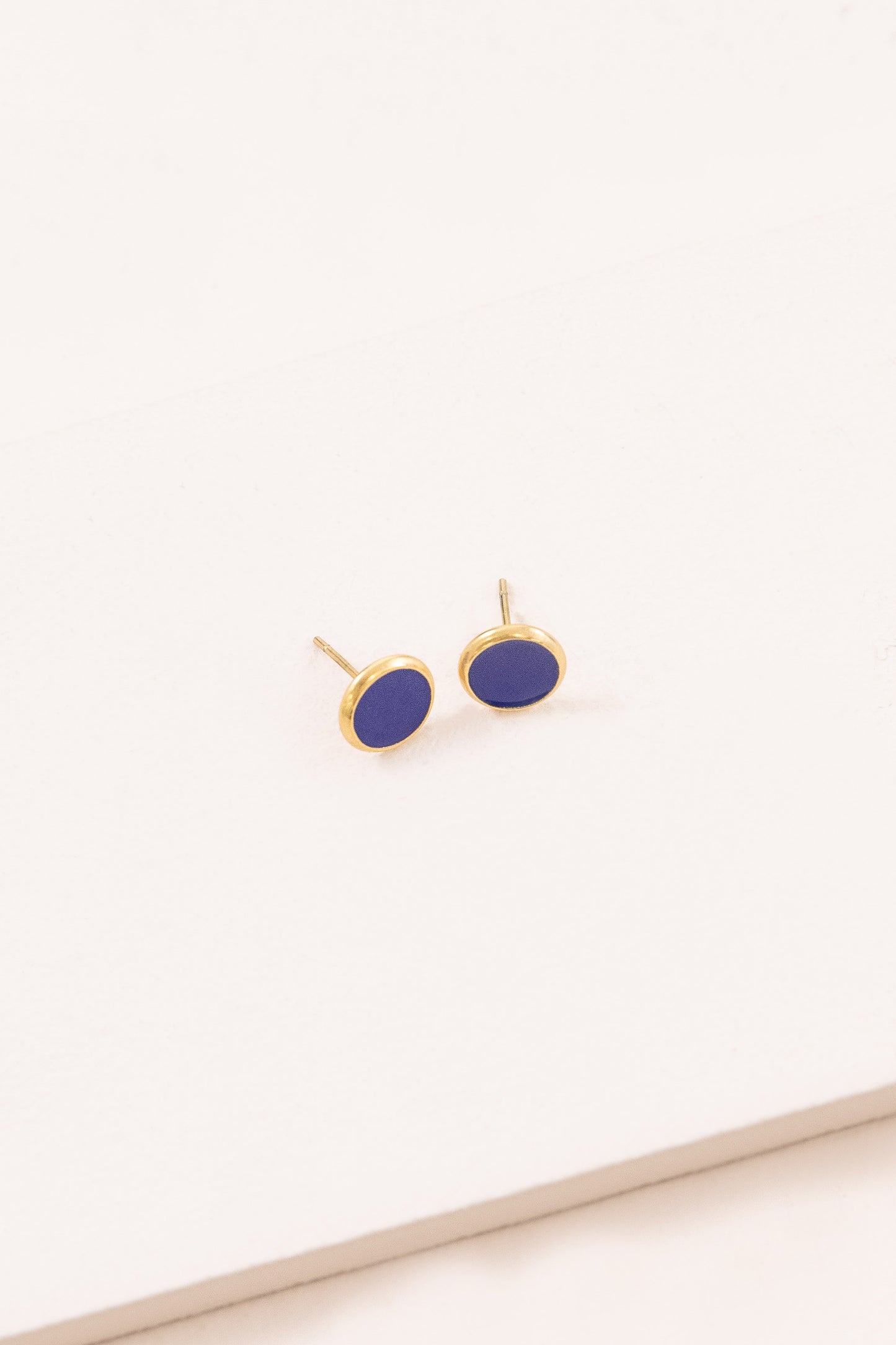 10mm Palette Earrings | Royal Blue (14K)