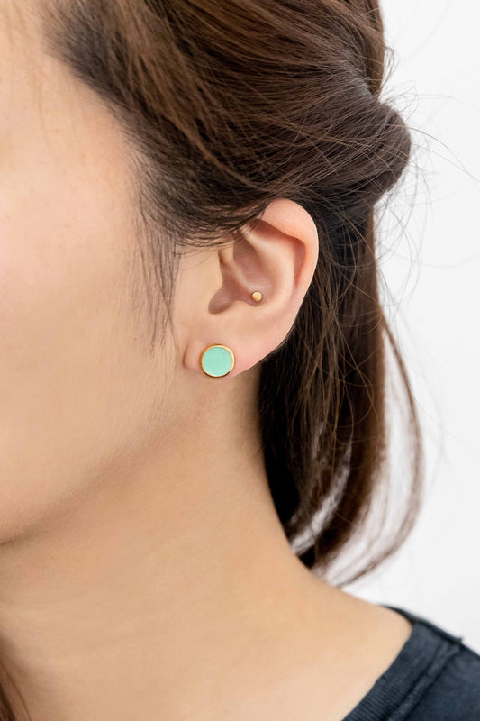 10mm Palette Earrings | Teal (14K)