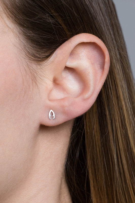 Tiny Antler Earrings | Silver (14K)