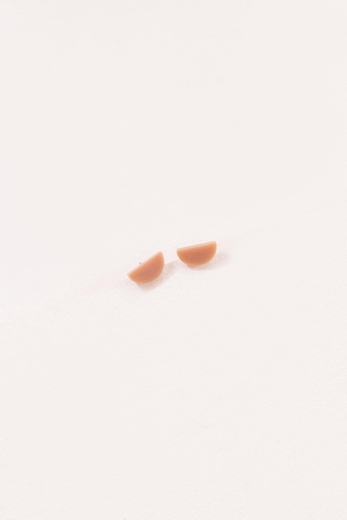 Porsha Semi Circle Stud Earrings | Brown