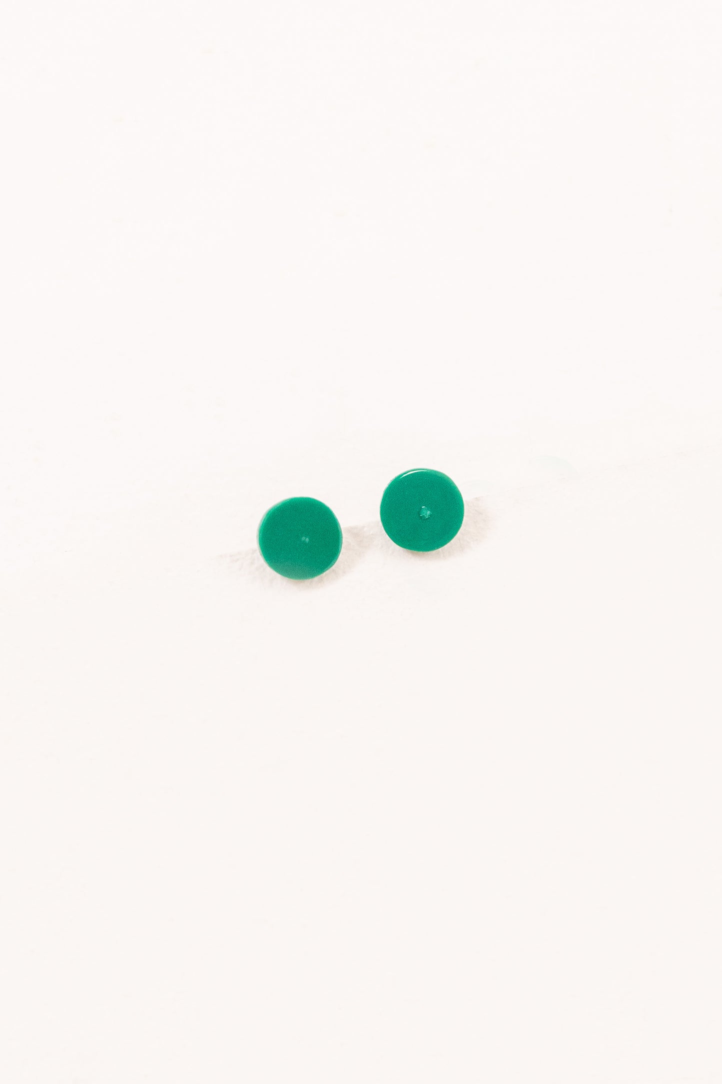 Porsha Circle Stud Earrings | Green