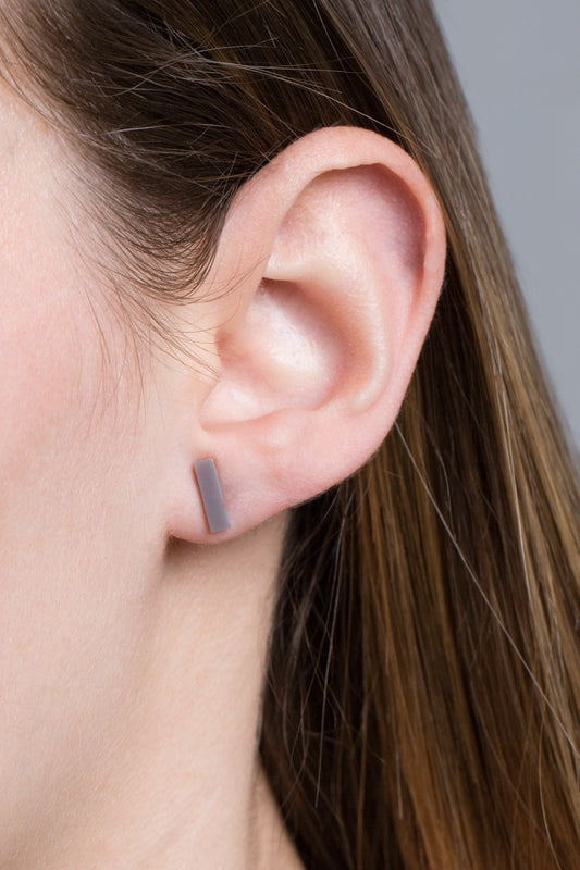 Porsha Dash Stud Earrings | Gray