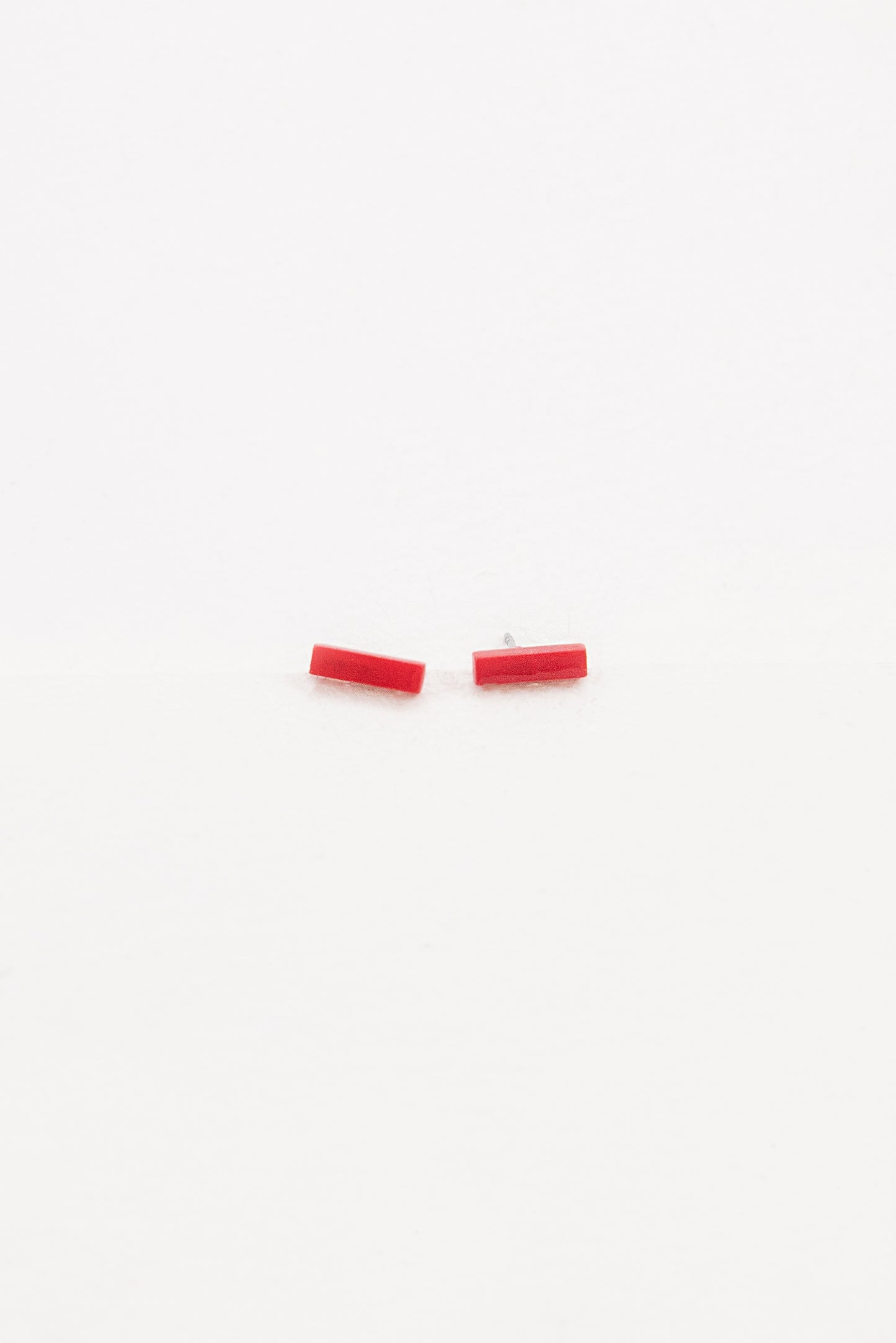 Porsha Dash Stud Earrings | Red