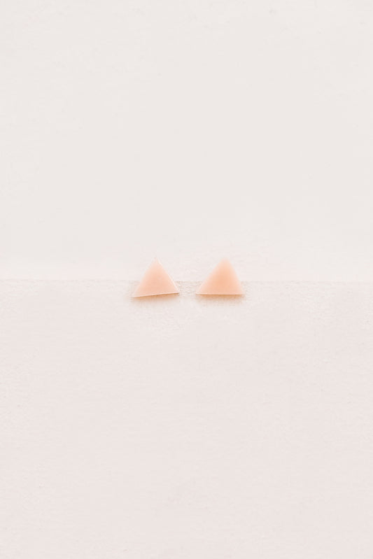 Porsha Triangle Stud Earrings | Peach