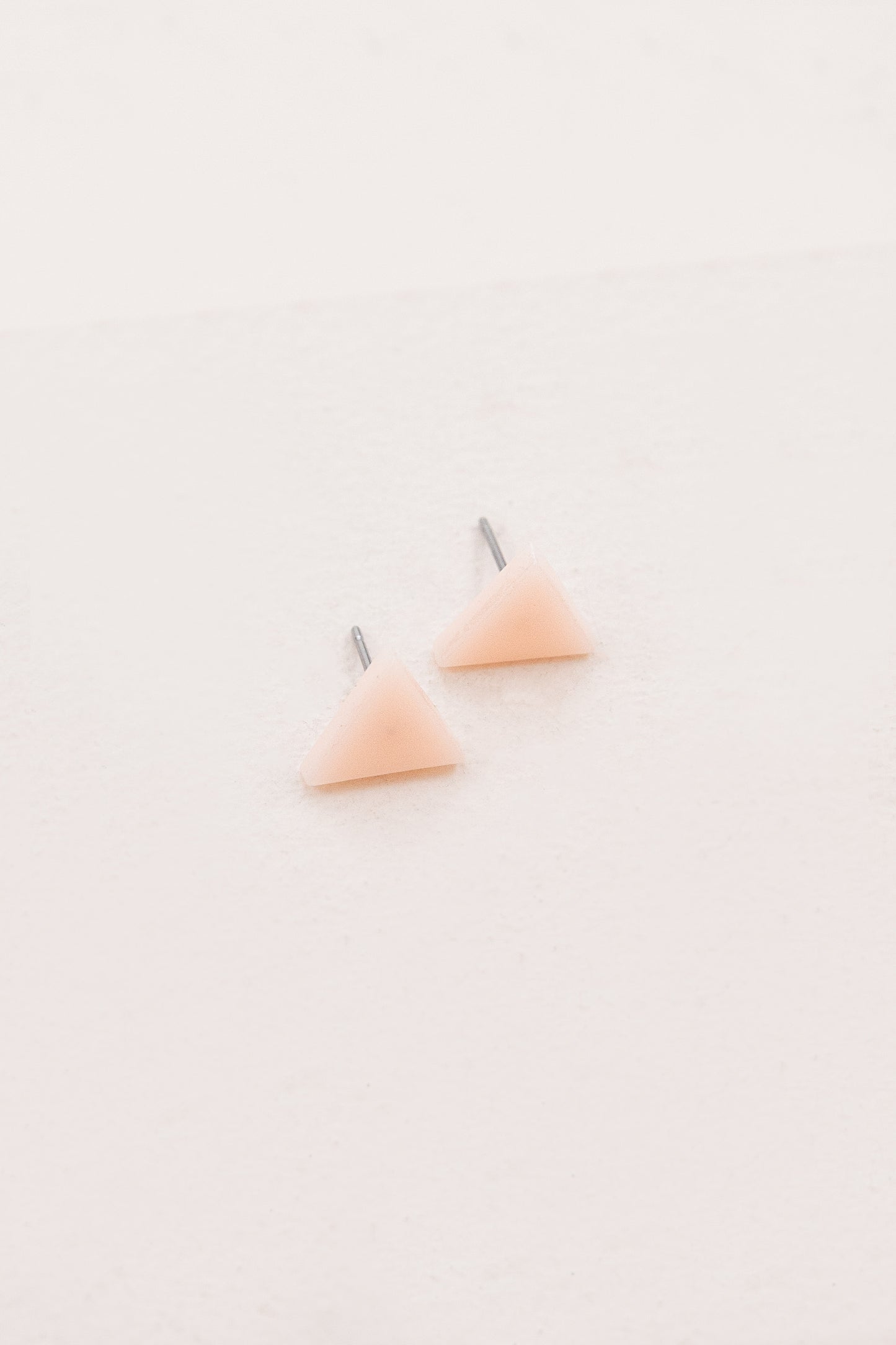Porsha Triangle Stud Earrings | Peach