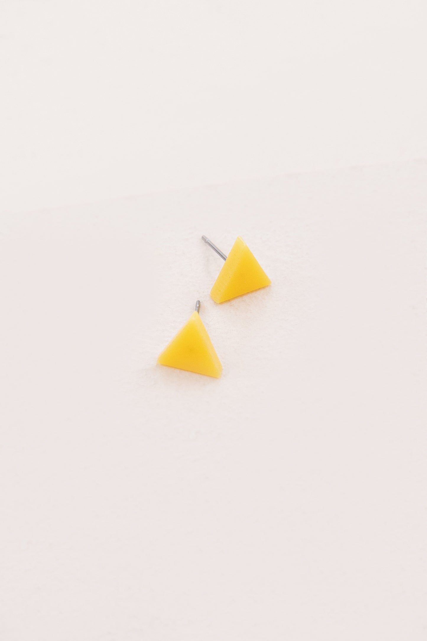 Porsha Triangle Stud Earrings | Yellow