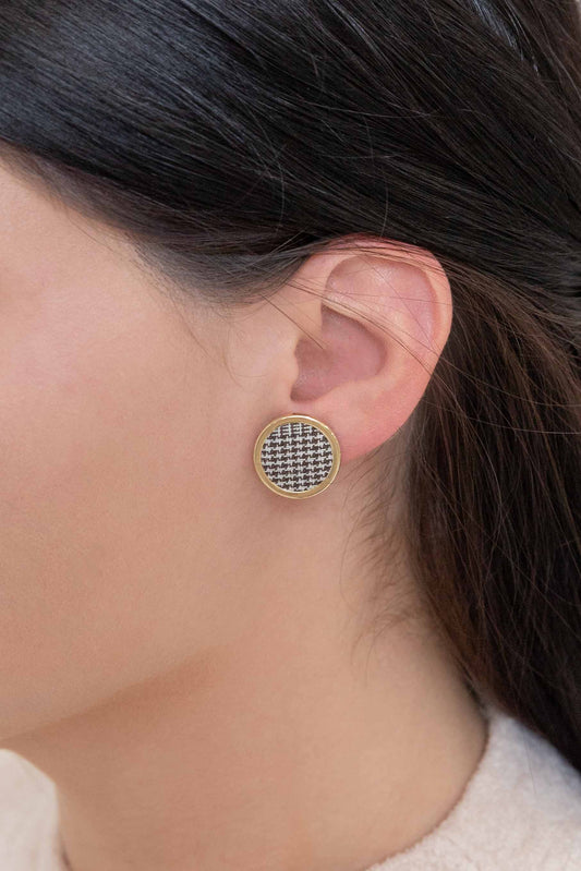 Old School Earrings (14K) | Pure Houndstooth