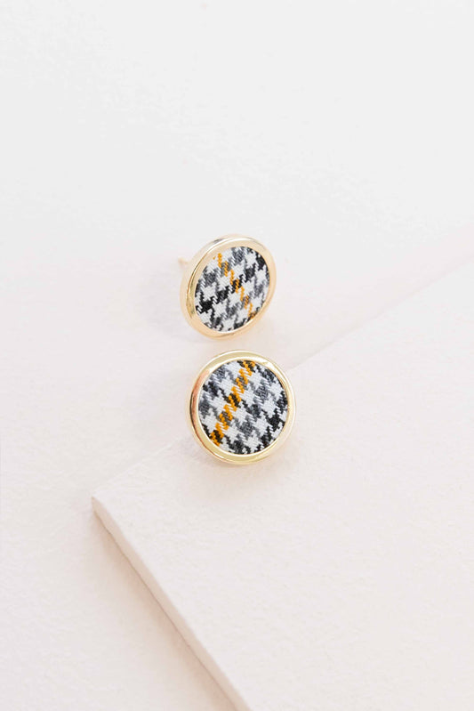 Old School Earrings (14K) | Houndstooth