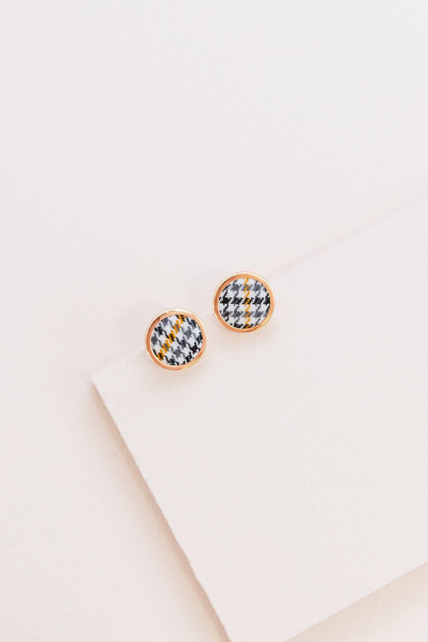 Old School Earrings (14K) | Houndstooth