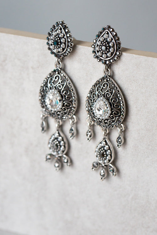 Bali Silver Dangle Earrings