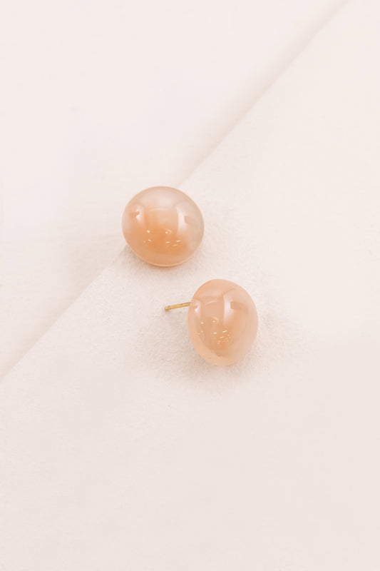 Helene Stud Earrings | Peach