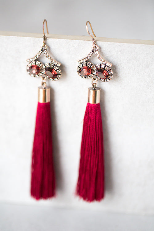 Venezia Red Drop Earrings