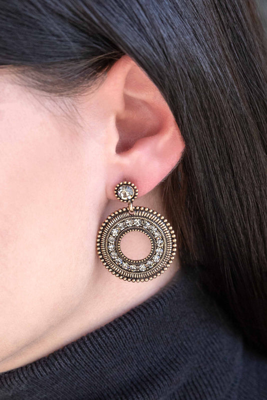 Chariot Stud Drop Earrings
