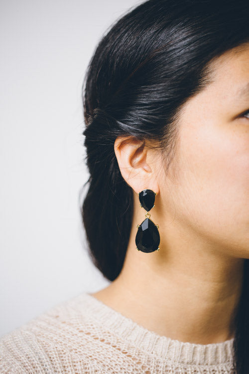 Briel Drop Earrings | Black