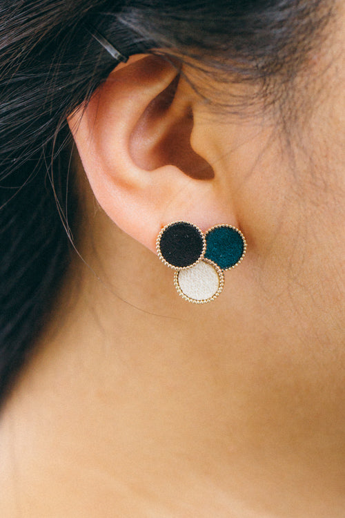 Velveteen Layered Earrings | Admiral