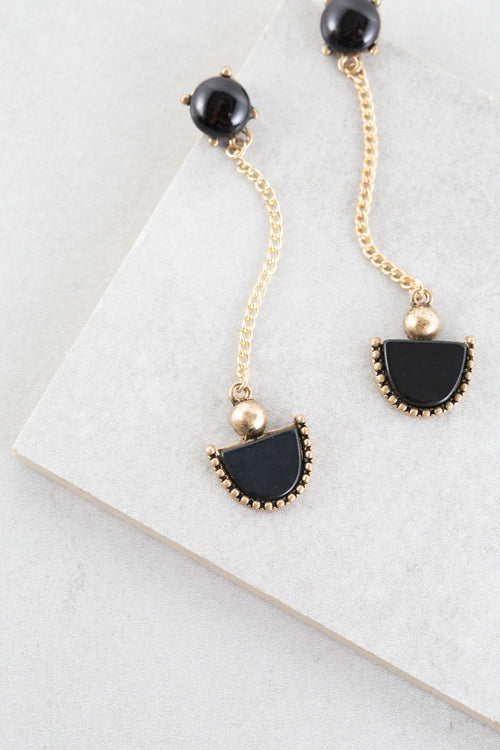 Emery Dangle Earrings | Black