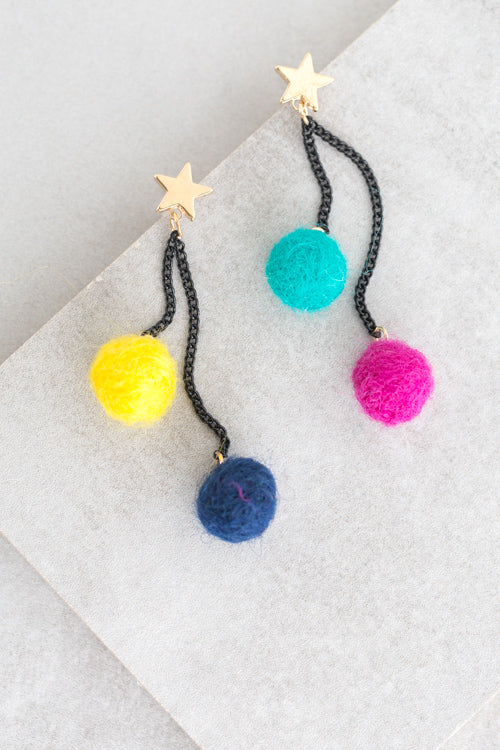 Izzie Pom Earrings