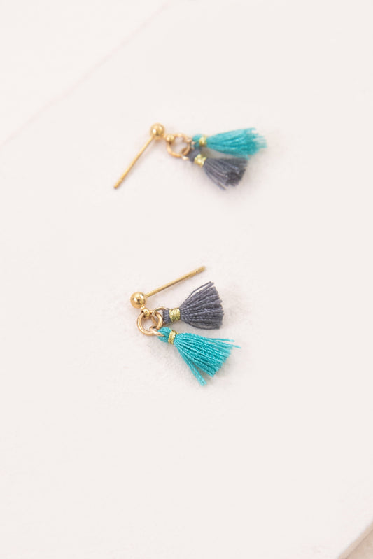 Ulani Tassel Earrings | Teal