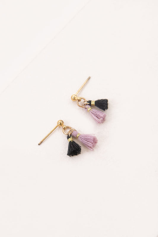 Ulani Tassel Earrings | Purple