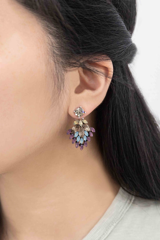 Hyacinth Ear Jacket Earrings | Purple