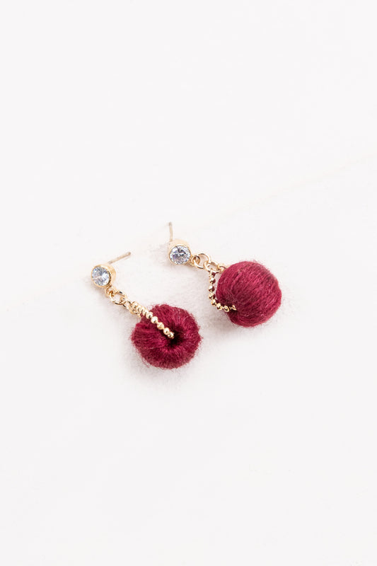 Fiesta Drop Earrings | Maroon