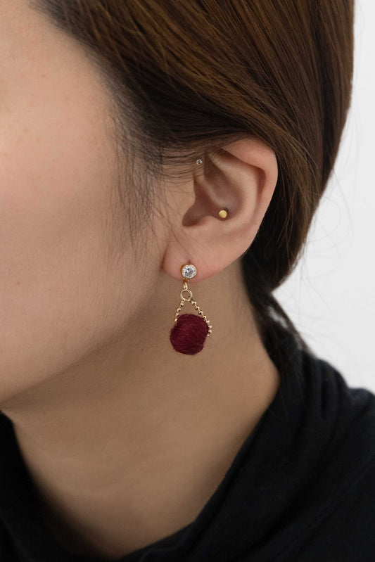 Fiesta Drop Earrings | Maroon