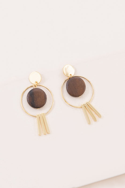 Trifecta Wooden Earrings