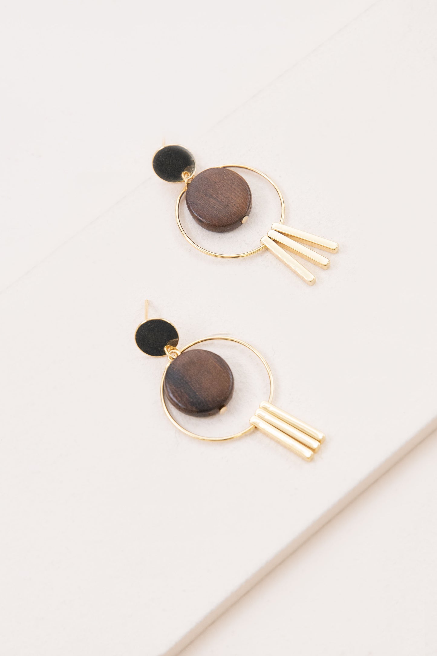 Trifecta Wooden Earrings