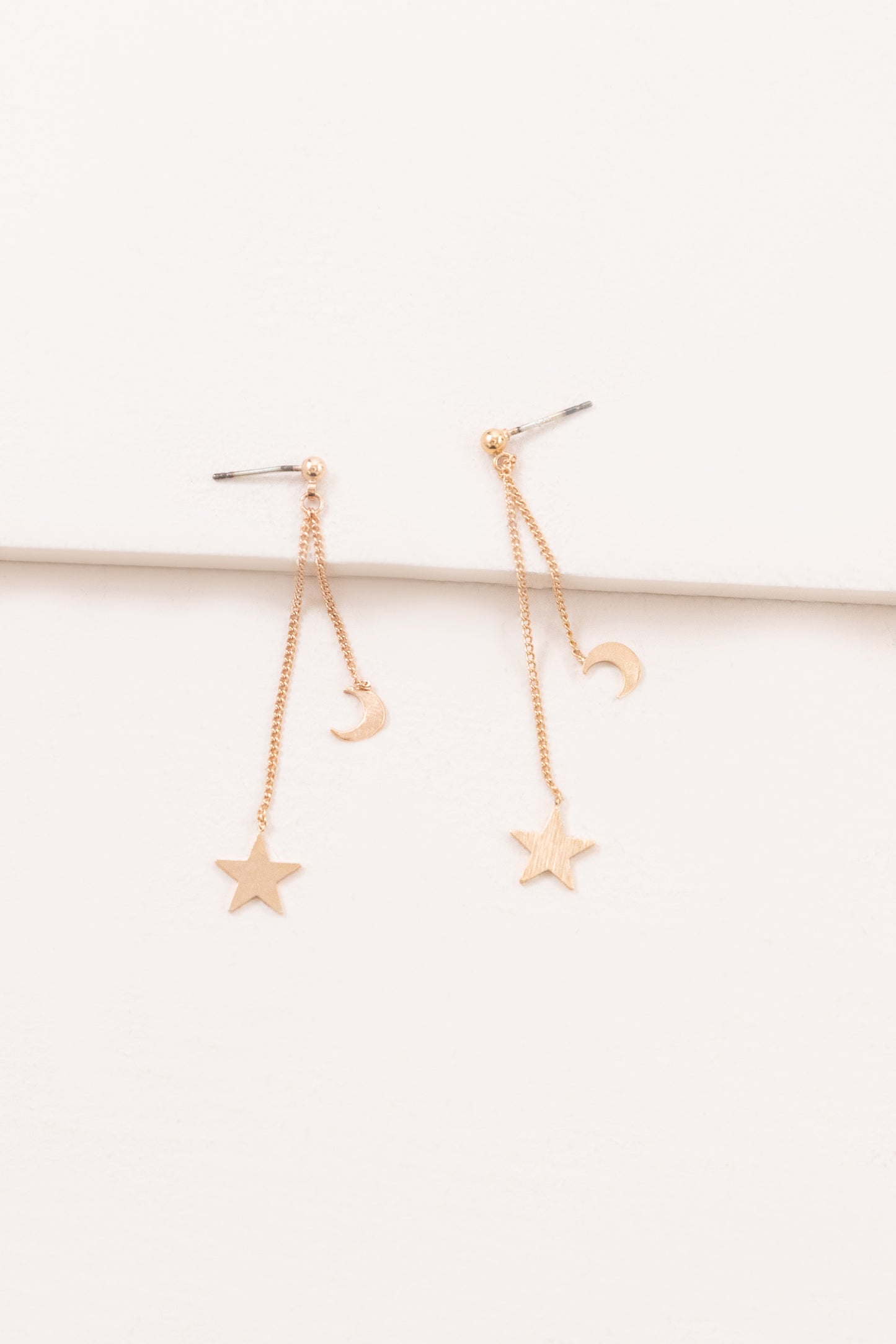 Star and Moon Dangle Earrings