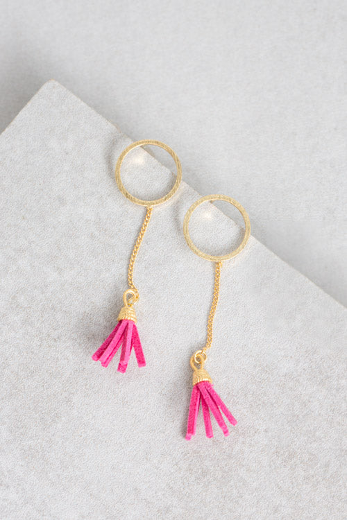 Circle Tassel Earrings