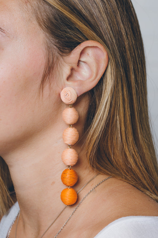 Oasis Gradient Dangle Earrings | Orange