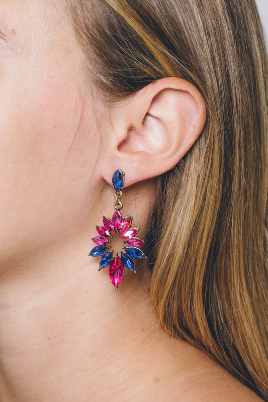 Nighttide Ink Dangle Earrings | Magenta