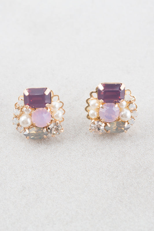 Pink Lustor Stud Earrings