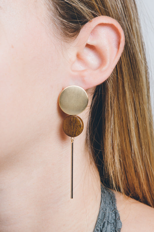 Cypress Drop Wood Earrings