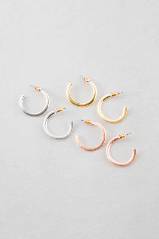 Curved Hoop Earrings