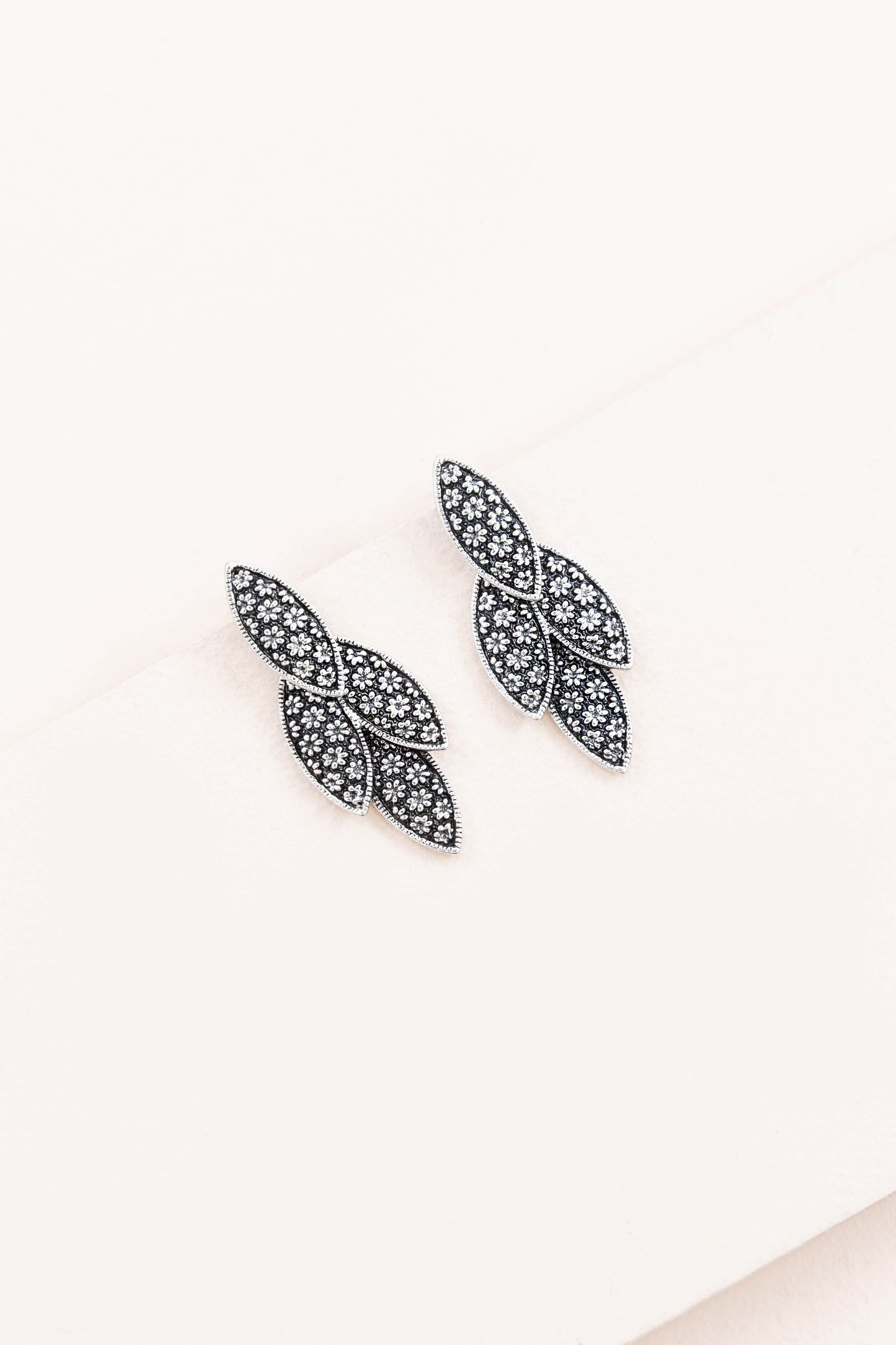 Petals of Flower Embossed Earrings