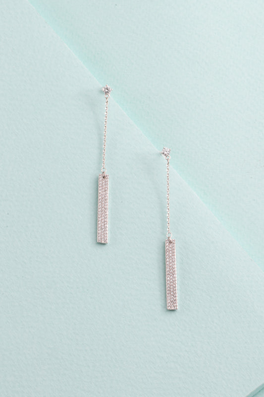 Walk The Carpet Dangle Earrings | Silver