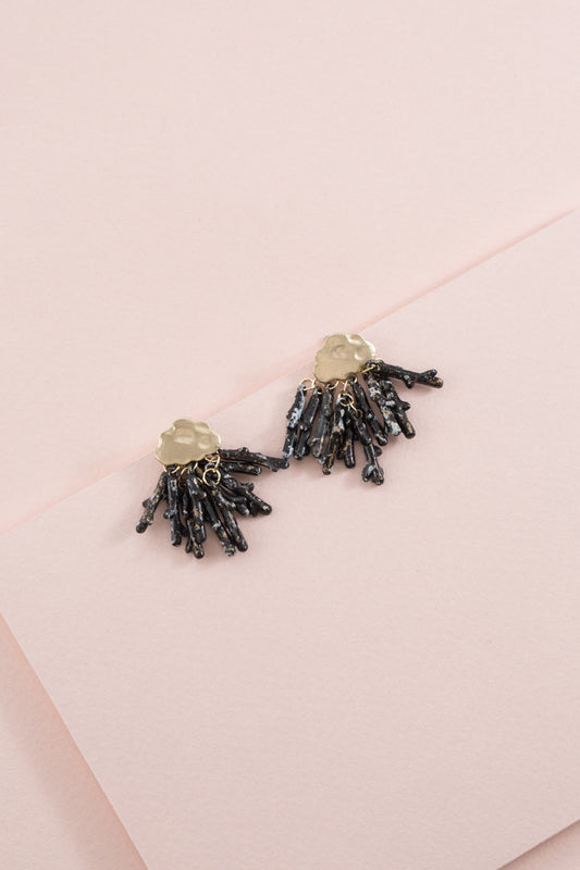 Golden Reef Dangle Earrings | Dark Brown