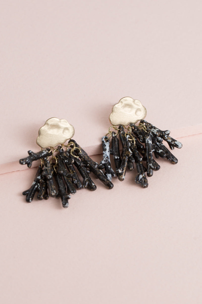 Golden Reef Dangle Earrings | Dark Brown