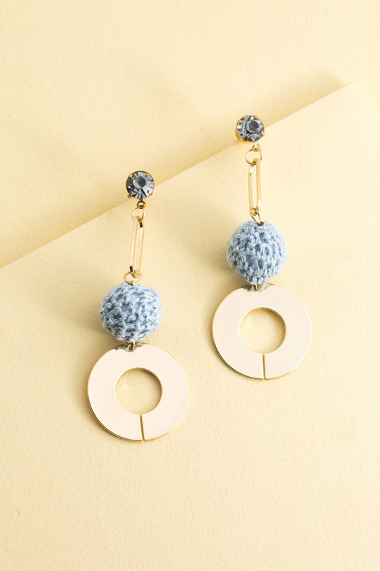 Aura Crochet Earrings | Gray